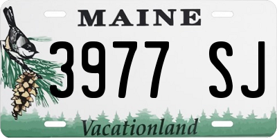 ME license plate 3977SJ