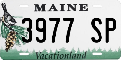 ME license plate 3977SP