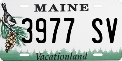 ME license plate 3977SV