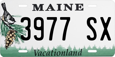 ME license plate 3977SX
