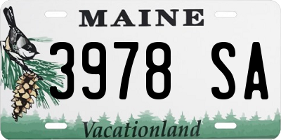 ME license plate 3978SA