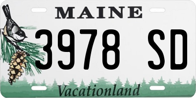 ME license plate 3978SD