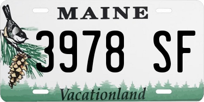 ME license plate 3978SF