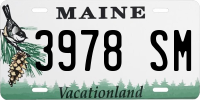 ME license plate 3978SM