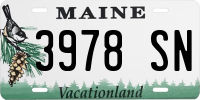 ME license plate 3978SN