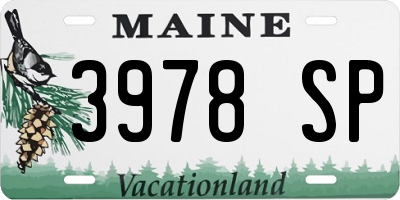 ME license plate 3978SP