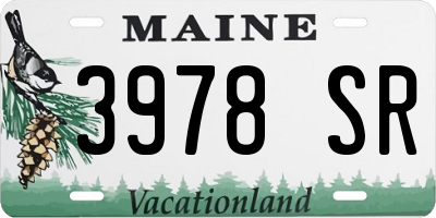 ME license plate 3978SR