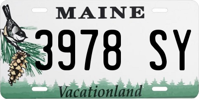ME license plate 3978SY