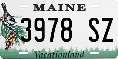ME license plate 3978SZ