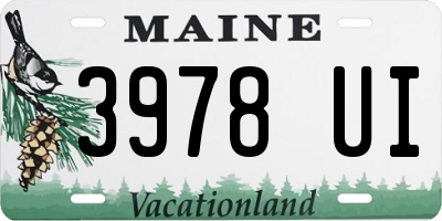 ME license plate 3978UI