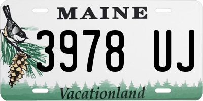 ME license plate 3978UJ
