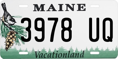 ME license plate 3978UQ