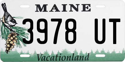 ME license plate 3978UT