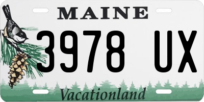 ME license plate 3978UX