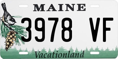 ME license plate 3978VF
