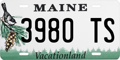 ME license plate 3980TS