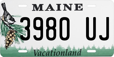 ME license plate 3980UJ