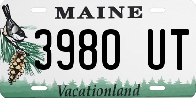 ME license plate 3980UT