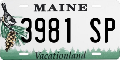 ME license plate 3981SP