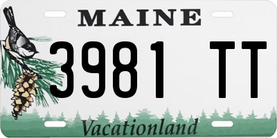 ME license plate 3981TT