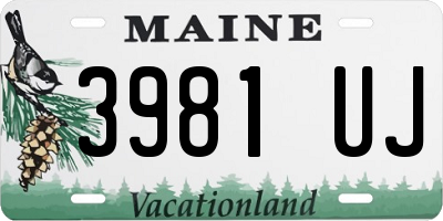 ME license plate 3981UJ