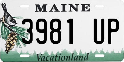ME license plate 3981UP