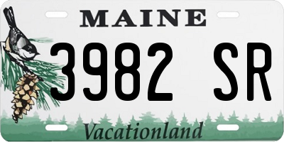 ME license plate 3982SR