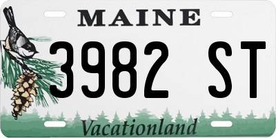 ME license plate 3982ST