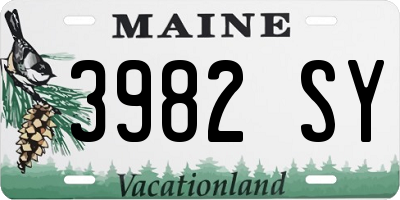 ME license plate 3982SY