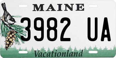 ME license plate 3982UA