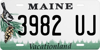 ME license plate 3982UJ