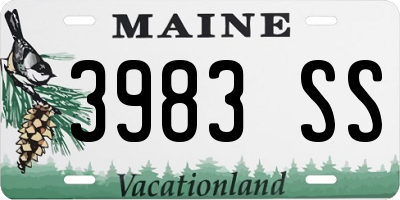 ME license plate 3983SS
