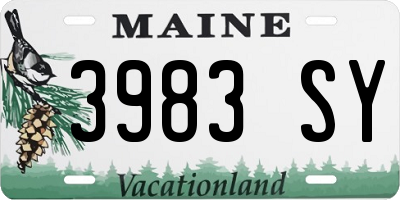 ME license plate 3983SY