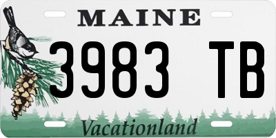 ME license plate 3983TB