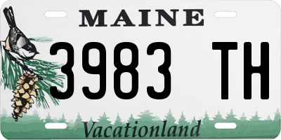ME license plate 3983TH
