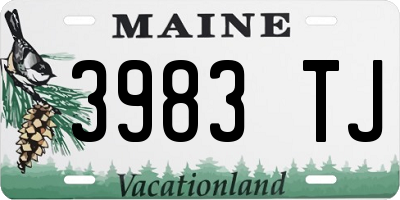 ME license plate 3983TJ
