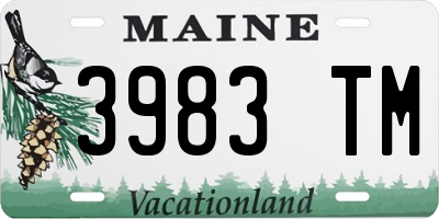 ME license plate 3983TM