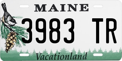 ME license plate 3983TR