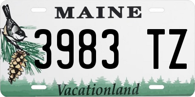 ME license plate 3983TZ