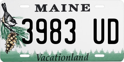 ME license plate 3983UD