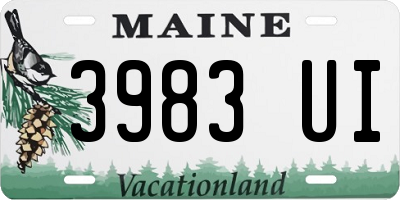 ME license plate 3983UI