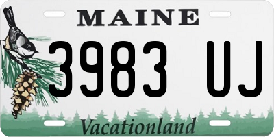 ME license plate 3983UJ