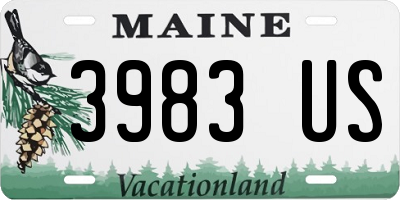 ME license plate 3983US