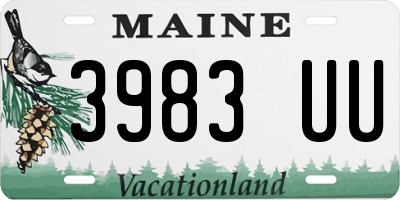 ME license plate 3983UU