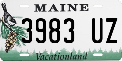 ME license plate 3983UZ