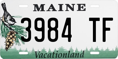 ME license plate 3984TF