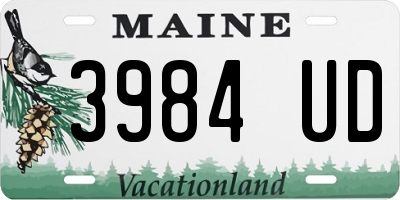 ME license plate 3984UD