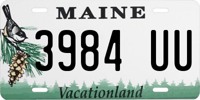 ME license plate 3984UU