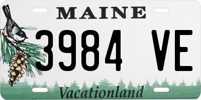 ME license plate 3984VE