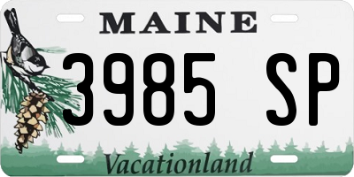 ME license plate 3985SP